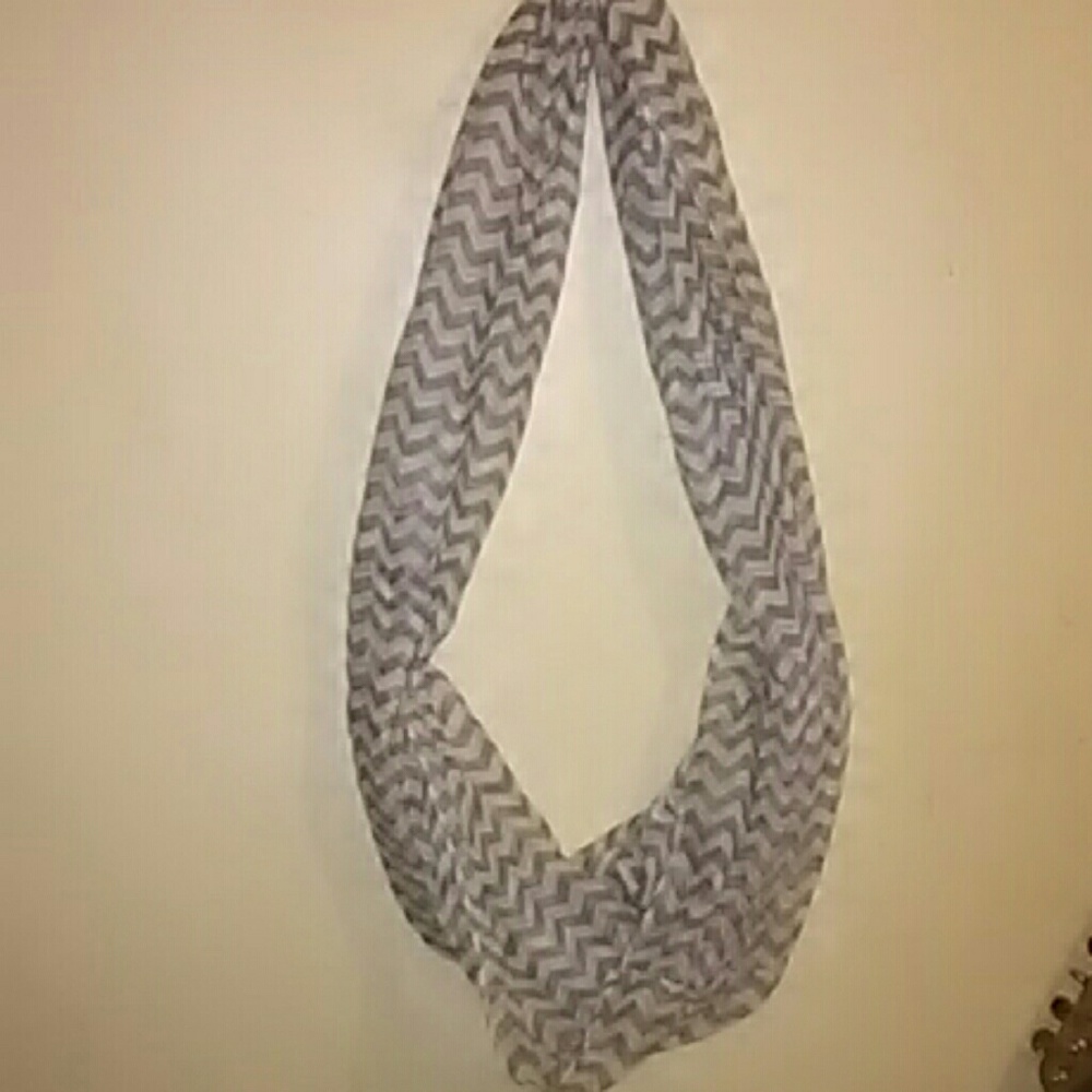 Red and Grey Infinity scarves